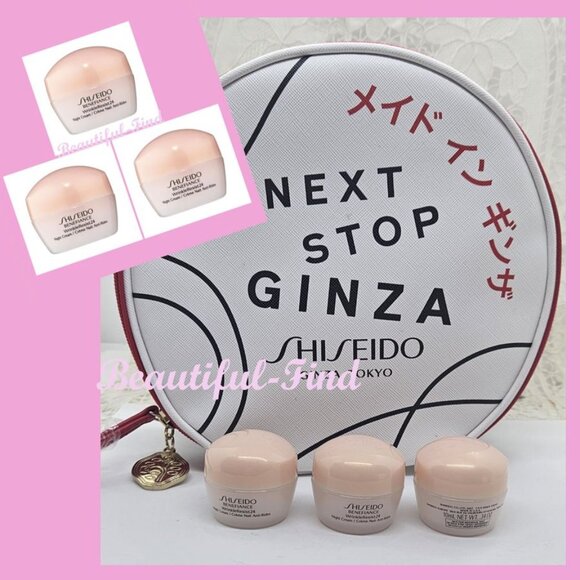 Shiseido Benefiance WR24 Night Cream Travel Size 10 ml X3 IN MAKEUP BAG NEW